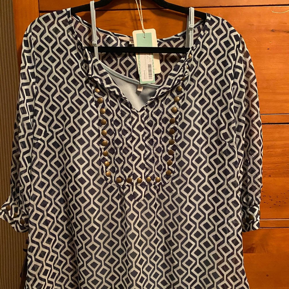 41 Hawthorn Geo Moni Print Blouse and Camisole